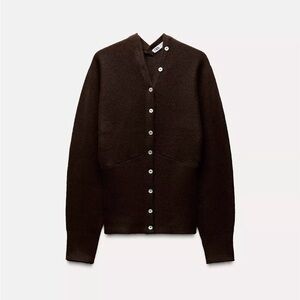Zara Fitted Hem Knit Cardigan